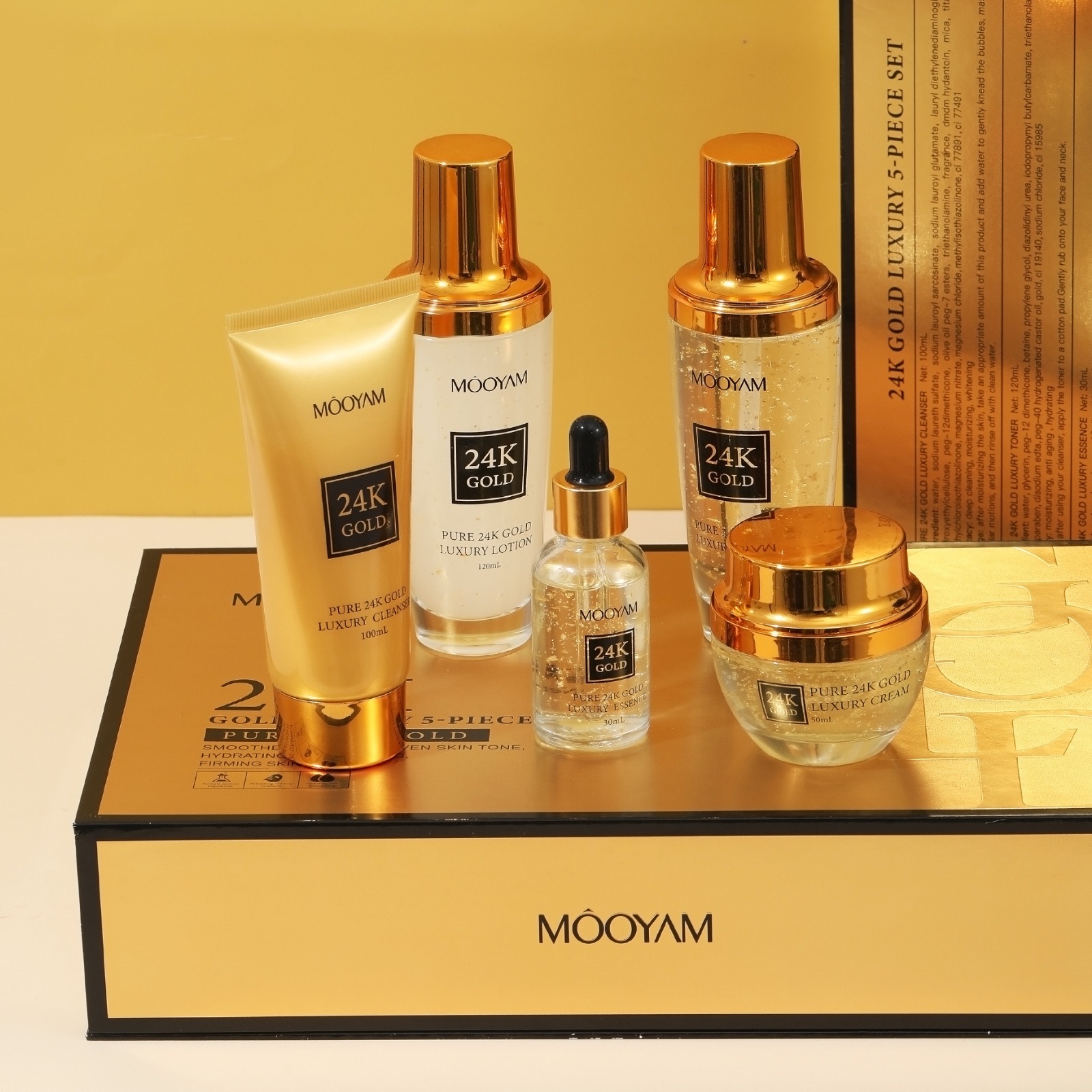 Luxury Skincare Set - ชุดบำรุงผิวหน้า 24K โกลด์ ลักชัวรี่ ช่วยลดเลือนริ้วรอย ฟื้นฟูผิว